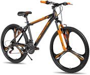 HILAND 26 inch Mountain Bike Hardtail Mtb Bike Bicycle suspension fork V brake SHIMANO 21 speeds gear 3-spoke wheel for Men Women Boys and Girls Black Aluminium Frame