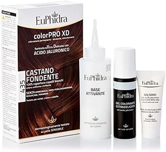 Euphidra ColorPro XD, 435 Castano Fondente| Gel Colorante Extradelicato (50 ml) + Base Attivante (50 ml) + Balsamo con Acido Jaluronico (20 ml) + 1 paio di guanti usa e getta e 1 cuffia