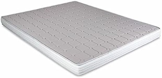 Evergreenweb Matelas Pas Cher Double en memoire 140x190 Épaisseur 14 CM Ergonomique, Respirant. Matelas Simple en Mousse orthopédique. Revêtement Blanc hypoallergénique, Matelas d'appoint Pliant