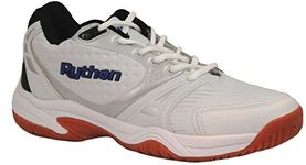 Python Men's Deluxe Indoor (Mid) Racquetball Shoe (Non-Marking) 10.5 (D) US White