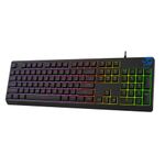 EvoFox Deathray RGB Gaming Keyboard | 16 Million True Prism Colors | 7 Backlight Effects and 1 Custom Effect | Silent Membrane Keys | 19 Anti Ghosting and Windows Lock Key | Braided Cable | (Black)