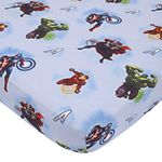 Marvel Avengers Fitted Crib Sheet 100% Soft Microfiber, Baby Sheet, Fits Standard Size Crib Mattress 28in x 52in