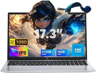 ACEMAGIC 17,3 Pollici PC Portatile,16GB DDR4 RAM 512GB SSD,lntel Alder Lake N97,Fino a 3,6 GHz,1920 * 1080 IPS Full HD,WiFi,Apertura e chiusura 180°