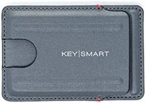 KeySmart Minimalist Wallet For Men - Credit Card Holder & RFID Blocking Wallet For Men - TecTuff Leather Easy Slide Slots - Compact & Lightweight Front Pocket Wallet 5 Card Capacity + Cash