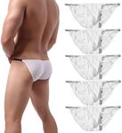 Summer Code Men's Sexy Briefs Elastic Ruched Back Bikini Underwear Pack