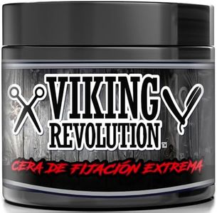 Viking Revolution - Cera Pelo Hombre 118 ml - Extra Fuerte, Firme, con Alto Brillo - Fácil de Eliminar, Cera de Estilismo para el Pelo de Alta Fijación a Base de Agua para Hombres
