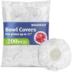 MAQIHAN 200 Bowl Covers Bread Proofing - Plastic Wrap for Food Sourdough Bread Baking Bread Rising Elastic Reusable Plate Covers Outdoor Food Fresh Keeping Bags Shower Cap Hair Deep Conditioning