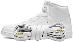 Proof Culture Leather Round Shoe Laces With Gold Metal Tips (White, 54")