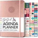 GoGirl Planner Agenda – Colorful Monthly & Weekly Planner and Organizer for Women, Goals Journal with Calendar for Improving Time Management, Productivity & Creating a Happy Life. Undated – Rose Gold