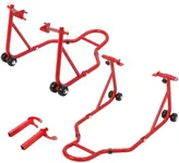 GarveeTech Motorcycle Stand Lift, 850lbs Front Rear Combo Stand Lift Stand, Front Wheel Fork Stand, Rear U+L Fork Swingarm Spool Stand, Universal Motorcycle Paddock Stand Wheel Lift Stand