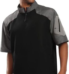 Holloway Short Sleeve Pullover - Golf Rain Gear & Athletic Sports T-Shirt - Ultra-Lightweight Casual Performance Wear, Carbon Print/Black, 4X-Large