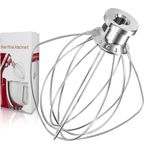 K45WW 6 Wire Whip Attachment for KitchenAid 4.5 5 Quart Tilt-Head Stand Mixer, Dishwasher Safe, Stainless Steel Whisk for Kitchen Aid Mixer Accessory Replacement Parts