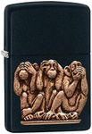 Zippo Adult-Unisex 29409 Three Monkeys Black Matte Lighter