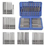 Screwdriver Bit Set Sunsbell 50Pcs Security Bit Set Extra Long Magnetic Driver Kit with Case, Hex, Star Bits, Philips, Square, Spanner Bits - 50Pcs torx Screwdriver Set