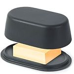 Dark Grey Butter Dish with Lid for 