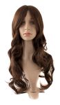 MapofBeauty Charming Synthetic Fiber Long Wavy Hair Wig Women's Party Full Wigs (Brown)