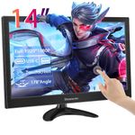 Touchscreen Portable Monitor 14inch,FHD 1920 x 1080P Desktop HDMI USB C Input Portable Monitor for PC Laptop PS3/4 Raspberry Pi with Built-in Two Speakers, Computer PC Monitors