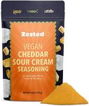 Vegan Cheddar Sour Cream Seasoning - XL 6 oz Bag - Creamy Cheese Powder Spice Blend - Gluten-Free and Nut Free - Goes Great On Snacks, Soups, Chilis, Dips, and Spreads