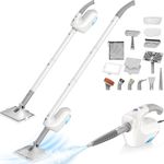 Upgraded Steam Mop with Detachable Handheld Steamer, Multi & Up 10-in-1 Steam Cleaner with 350ml Tank,10s Heat-Up, 7M Cord, 120℃ 1300W Powerful Floor Steam Mop for Hardwood Floors, Grout, Carpet