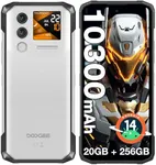 DOOGEE Blade 10 Max Rugged Smartphone Unlocked, 10300mAh Rugged Phone, 6.56" HD+ 1.54" Dual Screen,20GB+256GB/2TB,4G Dual SIM Android 14 Waterproof Phone,3 Card Slots/NFC/Face Unlock/Fingerprint/OTG