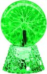 Plasma Ball, RAYWER 6 inch Touch & Sound Sensitive Plasma Globe, Nebula Novelty Lamp, Christmas, Party, Gift, Decoration (Green)