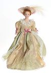 Dolls House Victorian Lady in Beige Gown Miniature People 1:12 Scale