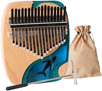 Kalimba Thumb Piano 17 Keys, Portable Mbira Finger Piano Gifts for Kids and Adults Music Instrument Thumb Pianos - 17 Keys Blue