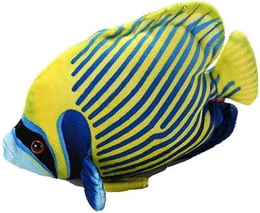 Wild Republic Coral Reef, Emperor Angelfish, Stuffed Animal, 6 inches, Kids, Plush Toy, Fill is Spun Recycled Water Bottles