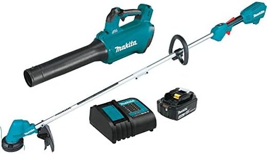 Makita XT287SM1-R 18V LXT Brushless Lithium-Ion 13 in. Cordless String Trimmer and Blower Combo Kit (4 Ah) (Renewed)