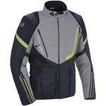 Oxford Men's Montreal 4.0 Leather Motorcycle Jacket, Black, Grey & Fluo, XL (Pack of 34)