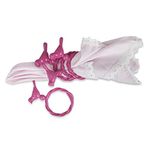 Elan Decorative Bird Napkin Rings or Tissue Holder for Birthday and Wedding Decoration Dinner Parties (Set of 4) (Pink)