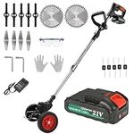 CHIHBO Powerful Cordless Weed Wacker, 21V Electric Brush Cutter with 3.0Ah Battery, Foldable Design, Lightweight and Versatile 3-in-1 Weed Eater for Garden, Lawn, and Yard CHIHBO-01