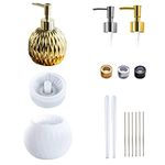 Koonafy 15 Pcs Bottle Silicone Mold Perfume Bottle Resin Mould with Pump and Straw Lotion Dispensers Epoxy Moulds for Shampoo Shower Gel Perfume DIY Crafts Bottle Making Tool