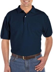 HARBOR BAY by DXL Men's Big and Tall Piqué Polo Shirt Navy 1XL