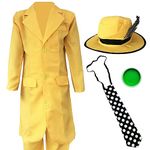 Childrens Kids Boys Girls Yellow Suit Tie Hat Halloween Fancy Dress Costume Outfit Horror Scary TV Movie (Large (10-12 Years))