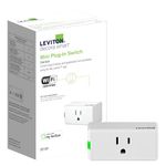 Leviton D215P-2RW Decora Smart Wi-Fi Mini Plug-in Switch (2nd Gen), Works with Hey Google, Alexa, Apple HomeKit/Siri, and Anywhere Companions, No Hub Required , White