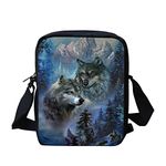 Belidome Wolf Messenger for Women Girls Crossbody Bag with Adjustable Strap Small Purse