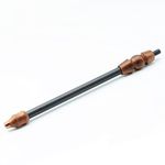 Kitosun Wooden Hookah Handle Mouthpiece - Natural Wood + Carbon Fiber Tube Set Mouth Piece with Stainless Steel Tip Good for Collections and Gift 16" Long (Type A)