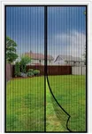 Docazoo Magnetic Screen Door for Sliding Door - Closure Fits Doors Up To 78"x81" - Heavy Duty Self-Closing Door Screen, Pet-Friendly, Mosquito, Fly, Bug Net - Patio Magnet Mesh Partition - Retractable