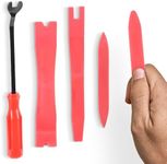 Boulder Tools | Set of 5 Auto Trim Tool Kit - Comprehensive Trim Removal for Car - Professional-grade Mechanic Tools - Maintenance and Repair Tools - Ideal for DIY Enthusiasts (Red)