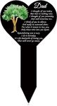 Topvop Metal Heart Cross Grave Marker Dad Memorial Grave Stake (Dad)