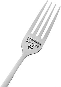 Anniversary Birthday Gifts for Husband Girlfriend from Wife Boyfriend I Forking Love You Fork Gifts for Him Her Christmas Funny Gift Dessert Forks for Couple Hubby Fiance