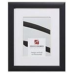 Craig Frames 1WB3BK 10 x 13 Inch Black Picture Frame Matted to Display a 7 x 10 Inch Photo
