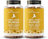 Purge! Uric Acid Flush – Eat & Drink What You Want – Detox and Cleanse with Celery Seed Extract, Tart Cherry & Chanca Piedra for Effective Joint Support & Active Mobility – 120 Soft Vegan Capsules