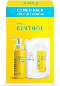 Cinthol Lime Foam Body Wash - Combi Pack (600ml) | 1 Bottle & 2 Refill | Unique Foam Formula for Moisturized & Irresistibly Soft Skin | Suitable for All Skin Types