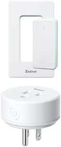 Zoiinet Remote Control Outlet Plug Switch, Buckle Design & Removable Wireless Light Switch, No Wiring Needed, 300 ft, 15A/1500W, Programmable, for Household Appliances