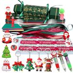 15 Packs Christmas Crackers, Make Your Own Christmas Crackers Kit, Diy Christmas Crackers Bulk, Christmas Party Cracker Candy Paper Boxes Novelty Decorations with Hats Riddle Cards Prize, No Snap