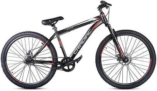Cradiac Xplorer Single Speed High Performance Steel Mountain Cycles for Men with Front Suspension & Dual Disc Brake MTB Bike 29 T | Ideal for 15+ Years, Unisex, Frame Size : 18.5 inch