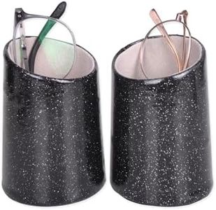Baitaihem Eyeglasses Holder Stand Protective Glasses Holder For Desks Or Nightstands Pack of 2（Shining Black）