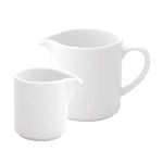 Mirakii Ceramic Greavy Pot 400ml with 55ml Small Creamer Microwave & Dishwasher Safe